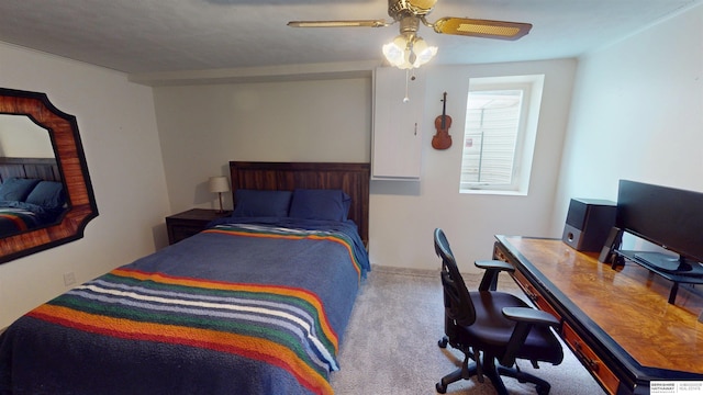 7923 Harney St, Omaha, NE 68114 - carpeted bedroom with a desk and a ceiling fan