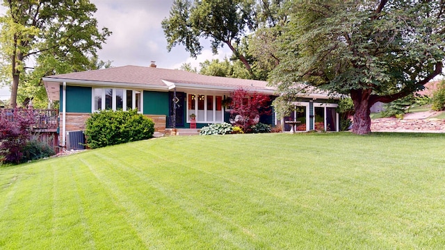 7923 Harney St, Omaha, NE 68114 - single story home with a front yard and a chimney