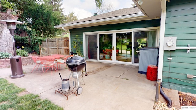 7923 Harney St, Omaha, NE 68114 - view of patio with french doors and grilling area