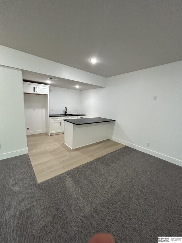 19756 Briar St, Gretna, NE 68028 - bar featuring light carpet, recessed lighting, and light wood-type flooring