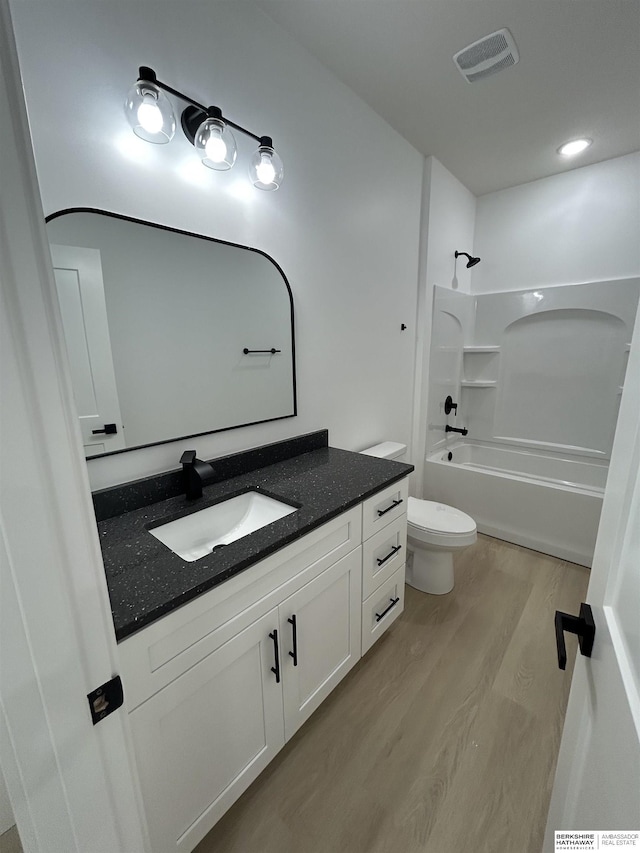 19756 Briar St, Gretna, NE 68028 - bathroom with vanity, wood finished floors, and shower / bath combination