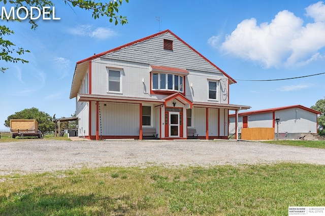 9404 N 294th St, Valley, NE 68064 - view of front of property with covered porch