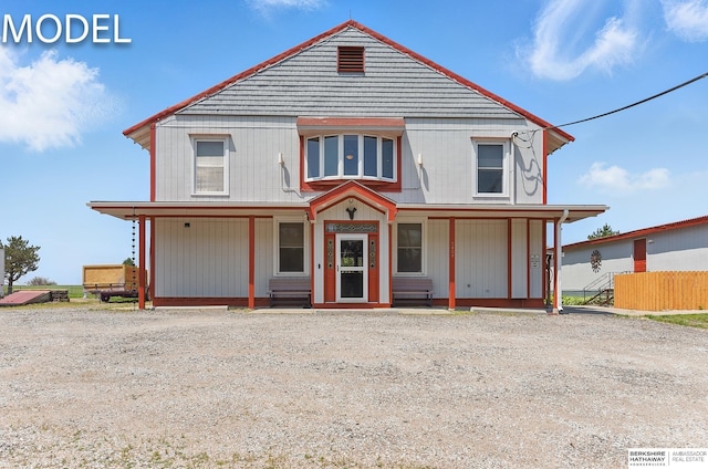 9404 N 294th St, Valley, NE 68064 - view of front of house featuring covered porch