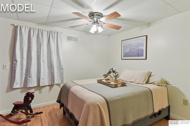 9404 N 294th St, Valley, NE 68064 - bedroom with wood-type flooring and ceiling fan