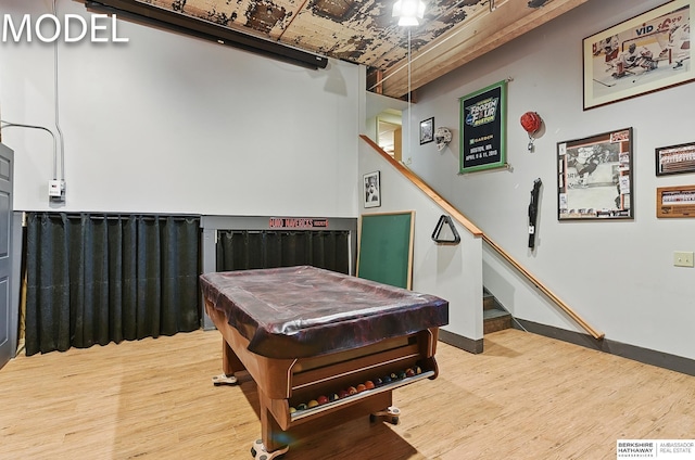 9404 N 294th St, Valley, NE 68064 - game room featuring light wood-style floors and billiards table