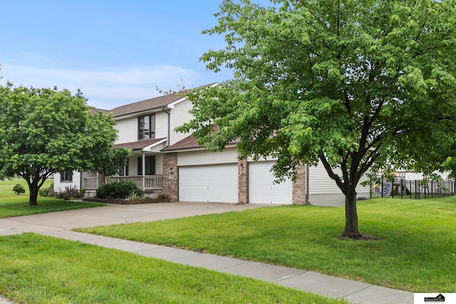 9521 N 140th St, Waverly, NE 68462 - view of front facade featuring concrete driveway, a garage, brick siding, and roof with shingles