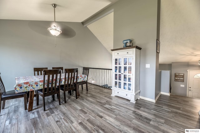 13913 Springview Dr, Papillion, NE 68133 - dining room featuring wood finished floors and a ceiling fan