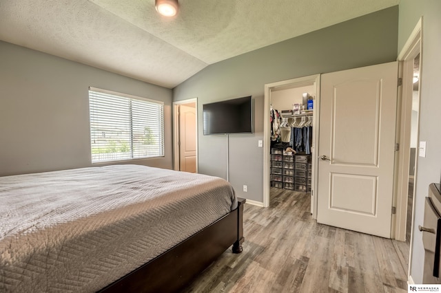 13913 Springview Dr, Papillion, NE 68133 - bedroom with light wood finished floors, vaulted ceiling, a spacious closet, and a closet