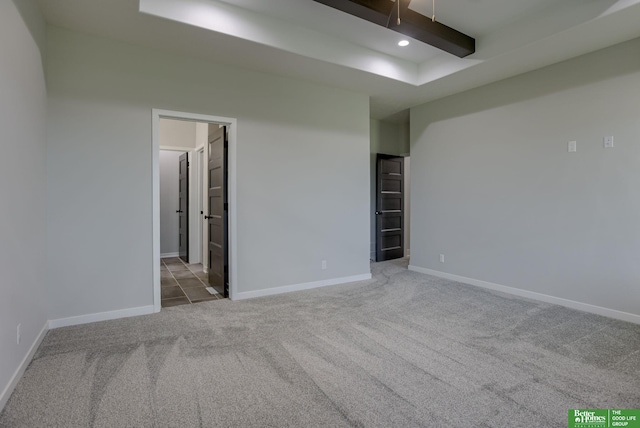 5620 N 212th St, Elkhorn, NE 68022 - unfurnished room with carpet, a tray ceiling, and recessed lighting