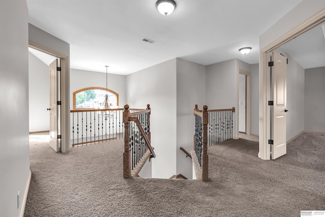 10149 Edward St, La Vista, NE 68128 - corridor with an upstairs landing and carpet floors