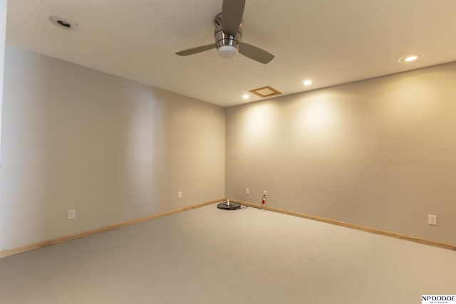 11351 S 198th St, Gretna, NE 68028 - empty room with recessed lighting and a ceiling fan