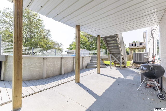 11351 S 198th St, Gretna, NE 68028 - view of patio with stairway and area for grilling