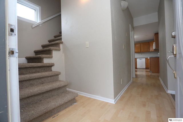 809 S 36th St, Omaha, NE 68105 - stairs with wood finished floors
