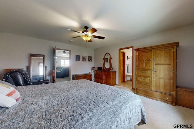 2035 355th Ave, Farragut, IA 51639 - bedroom with light carpet and ceiling fan