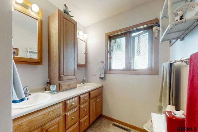 2035 355th Ave, Farragut, IA 51639 - full bathroom with double vanity and baseboards