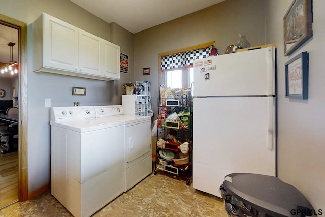 2035 355th Ave, Farragut, IA 51639 - washroom with cabinet space and washer and dryer
