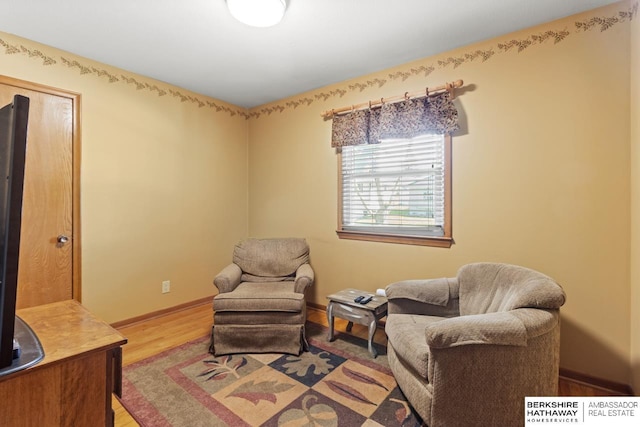 8832 Spaulding Cir, Omaha, NE 68134 - living area featuring light wood-style flooring and baseboards