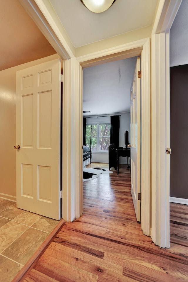 3001 Oreilly Dr, Lincoln, NE 68502 - corridor with wood finished floors and baseboards