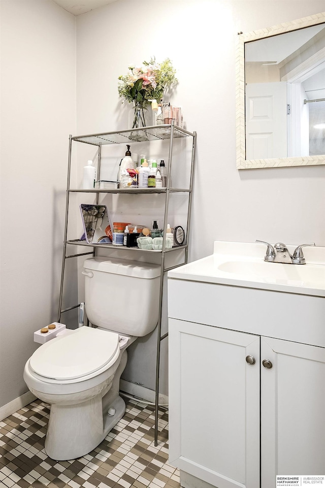 4814 Poppleton Ave, Omaha, NE 68106 - bathroom with tile patterned floors and vanity