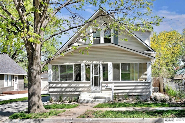 4814 Poppleton Ave, Omaha, NE 68106 - view of front of home with a sunroom
