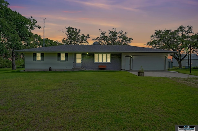 19354 SW 117th Rd, Dewitt, NE 68341 - ranch-style house featuring an attached garage, driveway, and a front lawn