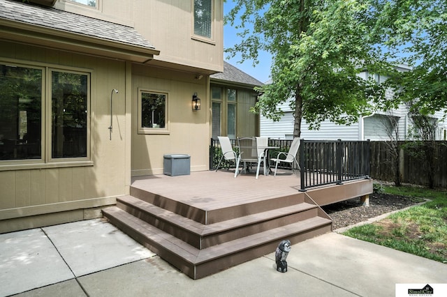 5807 S 167th Ave, Omaha, NE 68135 - view of patio with outdoor dining space and a deck