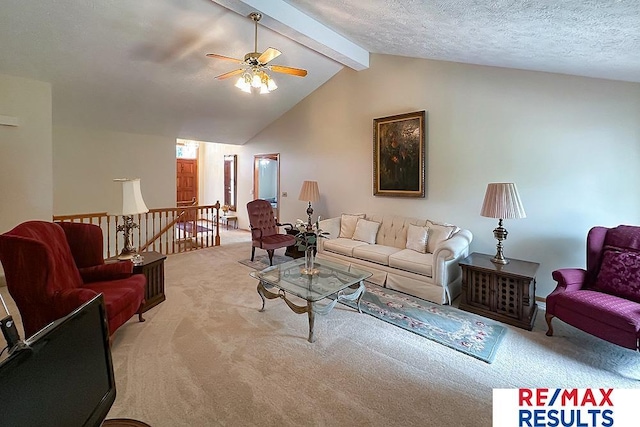 17315 M St, Omaha, NE 68135 - living room featuring light carpet and ceiling fan
