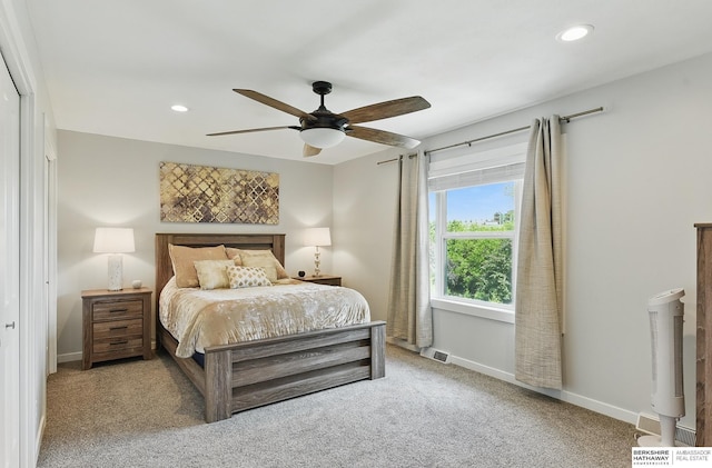 935 S 150th St, Omaha, NE 68154 - carpeted bedroom featuring recessed lighting and ceiling fan