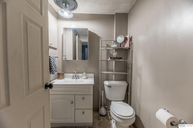 2105 S 164th Ave, Omaha, NE 68130 - half bathroom with vanity and a textured ceiling