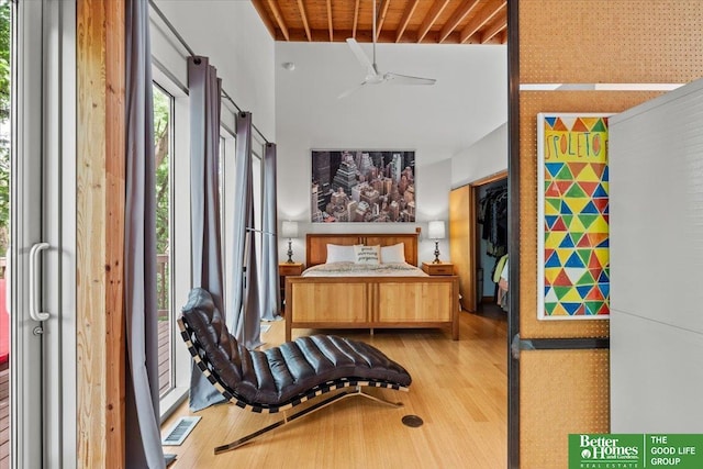 5510 N 83rd St, Omaha, NE 68134 - bedroom featuring light wood-style floors and a high ceiling