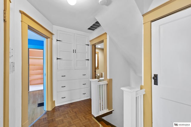 2615 C St, Lincoln, NE 68502 - hall featuring an upstairs landing