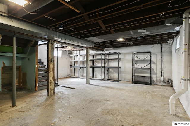 2615 C St, Lincoln, NE 68502 - below grade area with stairway