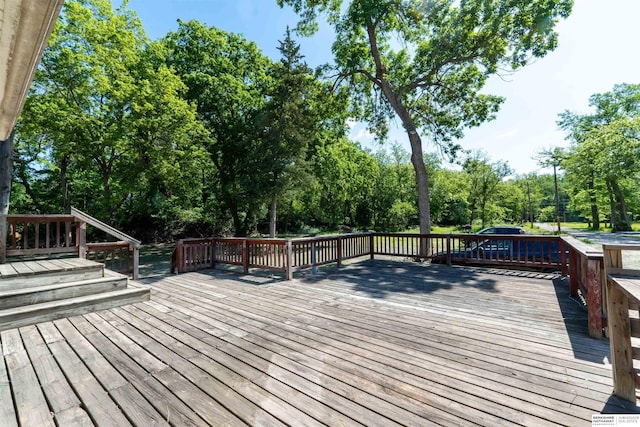 1621 Ridge Rd Lot B, Lot B, Fremont, NE 68025 - deck with view of wooded area