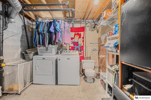 10605 Laurel Ave, Omaha, NE 68134 - laundry area with washing machine and dryer