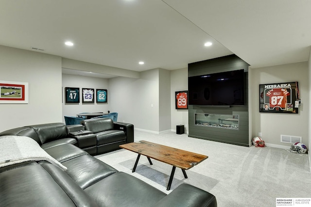 20709 Woodridge Dr, Gretna, NE 68028 - carpeted living room featuring recessed lighting
