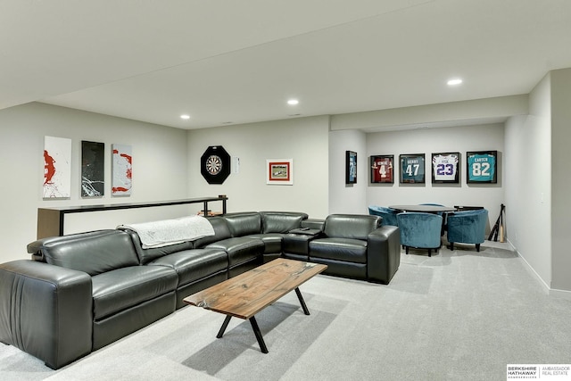20709 Woodridge Dr, Gretna, NE 68028 - living area with light carpet and recessed lighting
