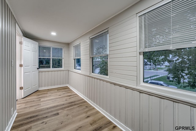 2551 Meredith Ave, Omaha, NE 68111 - hallway with wood finished floors and recessed lighting