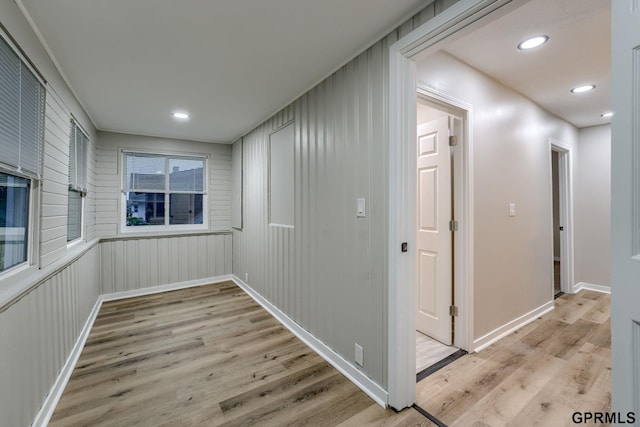 2551 Meredith Ave, Omaha, NE 68111 - corridor featuring light wood-type flooring and recessed lighting