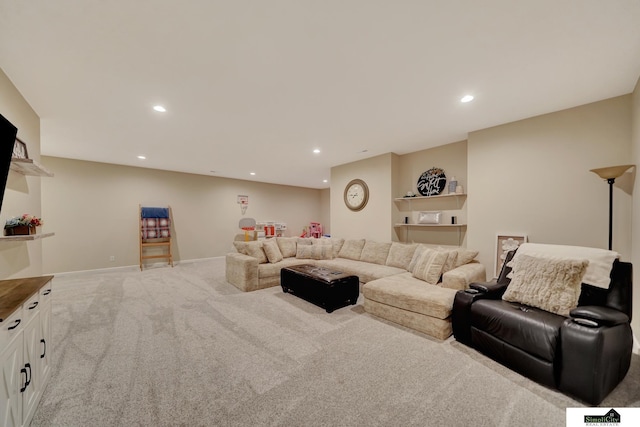 7420 Isidore Dr, Lincoln, NE 68516 - carpeted living area with recessed lighting