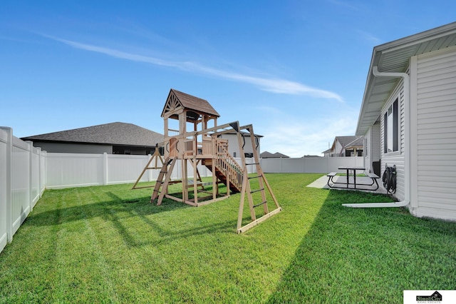 7420 Isidore Dr, Lincoln, NE 68516 - fenced backyard with a playground