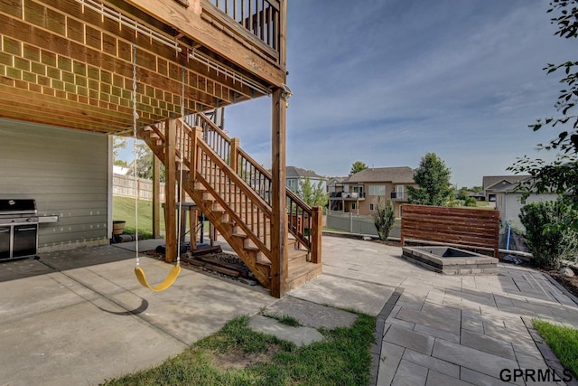 3320 Fairway Dr, Plattsmouth, NE 68048 - view of patio / terrace with stairs and grilling area