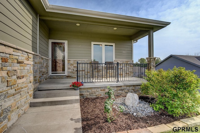 3320 Fairway Dr, Plattsmouth, NE 68048 - property entrance with stone siding