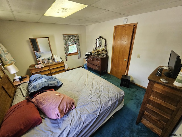 607 4th St, Edgar, NE 68935 - bedroom with carpet floors and a paneled ceiling