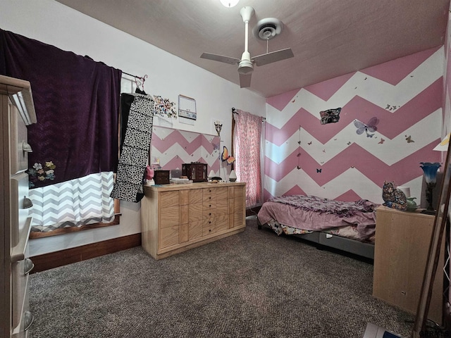401 Chestnut Ave, Saronville, NE 68975 - bedroom with carpet flooring and ceiling fan