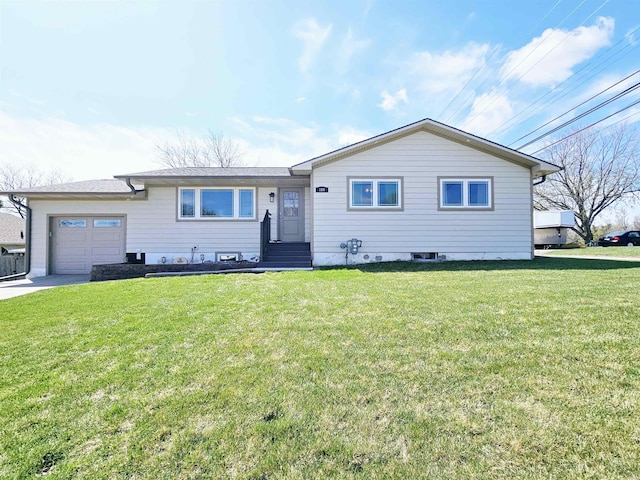 108 W Ridge St, Sutton, NE 68979 - view of front of home with a garage and a front lawn
