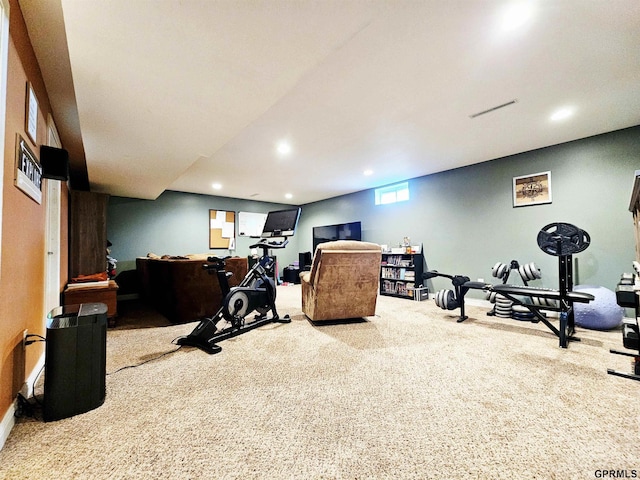 108 W Ridge St, Sutton, NE 68979 - workout area with carpet and recessed lighting