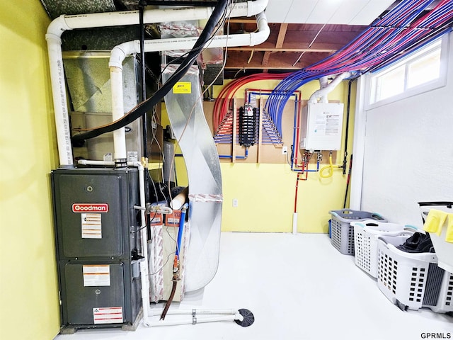 108 W Ridge St, Sutton, NE 68979 - utility room with water heater and heating unit