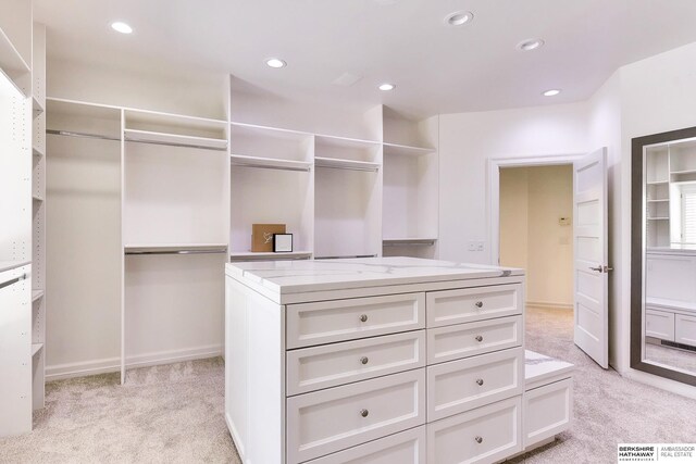 14341 Hamilton St, Omaha, NE 68154 - walk in closet featuring light colored carpet