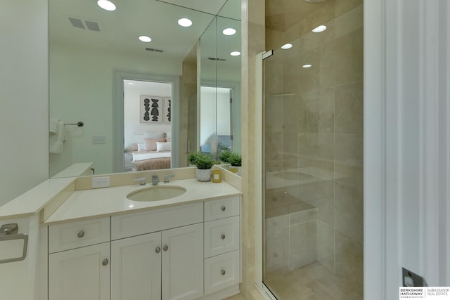 14341 Hamilton St, Omaha, NE 68154 - ensuite bathroom featuring vanity and a shower stall