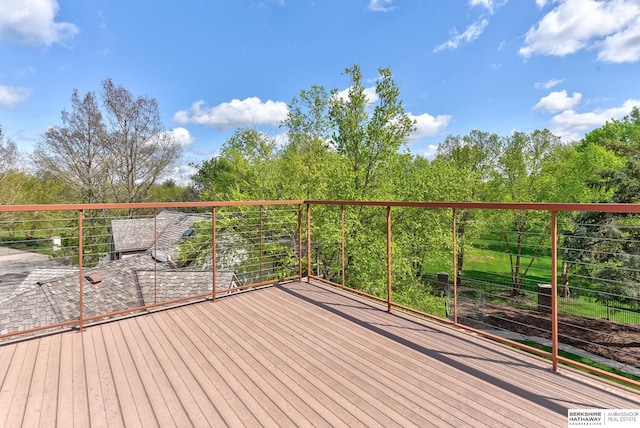 14341 Hamilton St, Omaha, NE 68154 - view of wooden deck